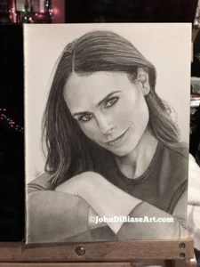 Jordana Brewster Pencil Drawing 9” x 12” Portrait Artwork Fast and Furious - Picture 1 of 2