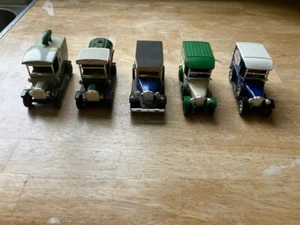 MATCHBOX MODELS OF YESTERYEAR 5 x ADVERTISING. Y3 Y5(2) Y12 Y21. MADE IN ENGLAND - Picture 1 of 12