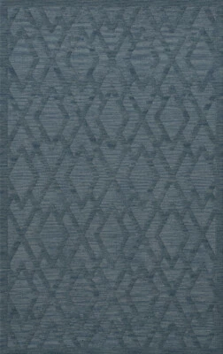 Blue Diamond Lines Criss-Cross Bordered Transitional Area Rug Geometric DV1 - Image 1 of 2
