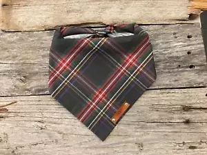 Dog Bandana, Scottish Tartan Christmas Plaid, Traditional Tie, Personalized - Picture 1 of 8