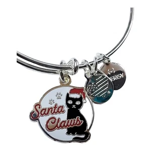 New Alex Ani Santa Claws Cat Lover Bracelet W Box & Card Holidays Gift - Picture 1 of 5