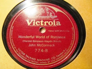 1918 John McCormack IRISH Love's Garden of Roses / Wonderful World of Romance  - Picture 1 of 2