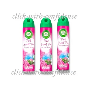 3 x Air Wick Pink Sweet Pea Air Freshener Spray 300ml - Picture 1 of 1