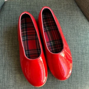 Midwest Rain & Garden Loafer Shoes Women's Size 7 Red Waterproof Rubber Slip-On - Picture 1 of 10