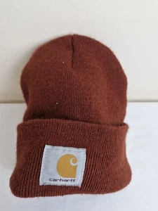 Carhartt F05 Hombre Acrílico Tejido Puños Gorro Reloj Sombrero Marrón - Imagen 1 de 6