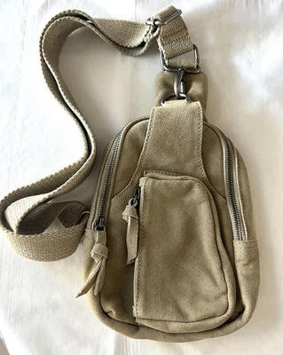 Free People Tan Suede Backpack Purse  - Image 1 of 2