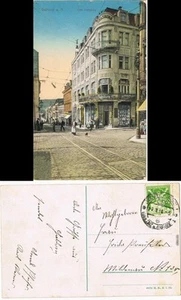 Gablonz Neiße Jablonec nad Nisou Straße Cafe Habsburg Liberec Reichenberg 1924 - Imagen 1 de 3