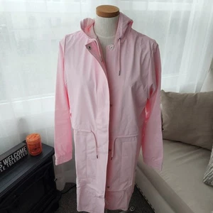 Regen Unisex langer wasserdichter String Parka Jacke, Farbe Pink, Neu mit Etikett UVP $ 155 - Bild 1 von 4