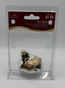 Holiday Time 2005 Schweinefutter #KD3340 Weihnachtsdorf Neu Figur - Bild 1 von 1