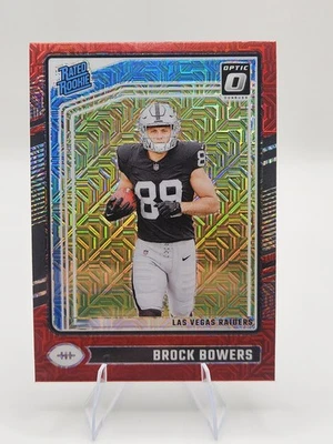Donruss Optic 2024 - Brock Bowers Red Mojo Prizm clasificación novato (RC) #215 Foto 1 de 2