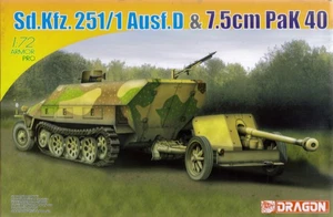 Dragon 1/72 (20mm) Sd Kfz 251/1 Ausf D & 7.5cm Pak 40 - Picture 1 of 1