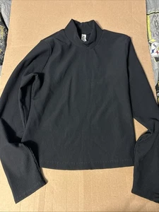 90 Degrees Women’s Ribbed Black Top Size XL T14 - Picture 1 of 3