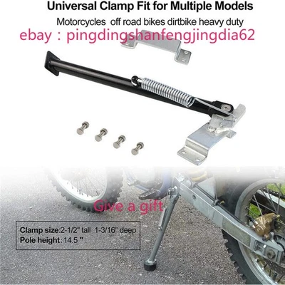 14" Clamp Frame On Side Kick Stand Kit For Dirt Bike CR125/250/500 KX125/250/500 Foto 1 de 4
