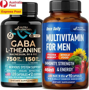 NUTRAHARMONY GABA with L-Theanine & Multivitamins for Men Capsules - Picture 1 of 12