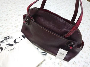 NWT Rare Coach Pebbled Leather Outlaw Satchel Shoulder Bag Exotic Oxblood - Bild 1 von 15