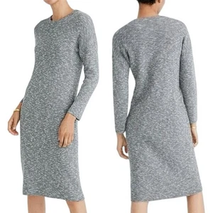 Madewell Pulloverkleid S Midi Drop Shoulder minimalistisch meliert Rippstrick Small - Bild 1 von 9