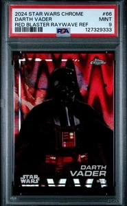 2024 Topps Chrome Star Wars Darth Vader Red Raywave Refractor SP PSA 9  - Picture 1 of 2