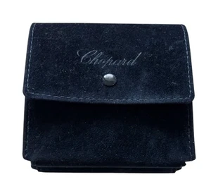 Genuine Chopard Travel Watch Pouch Dark Blue Velvet Case with Insert - Picture 1 of 8