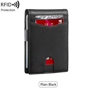 Minimalista Hombre RFID Bloqueo Multifuncional Ultra Delgado 12 Tarjetas Cartera - Imagen 1 de 22