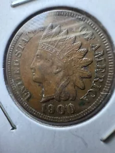 Beautiful Historic 1900 Indian Head Cent - Full Liberty | 4 Diamonds | See Pics! - Picture 1 of 5