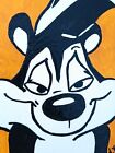 ACEO ORIGINAL ATC Looney Tunes Pepe Le Pew RĘCZNIE MALOWANY AKRYL SYGNOWANY