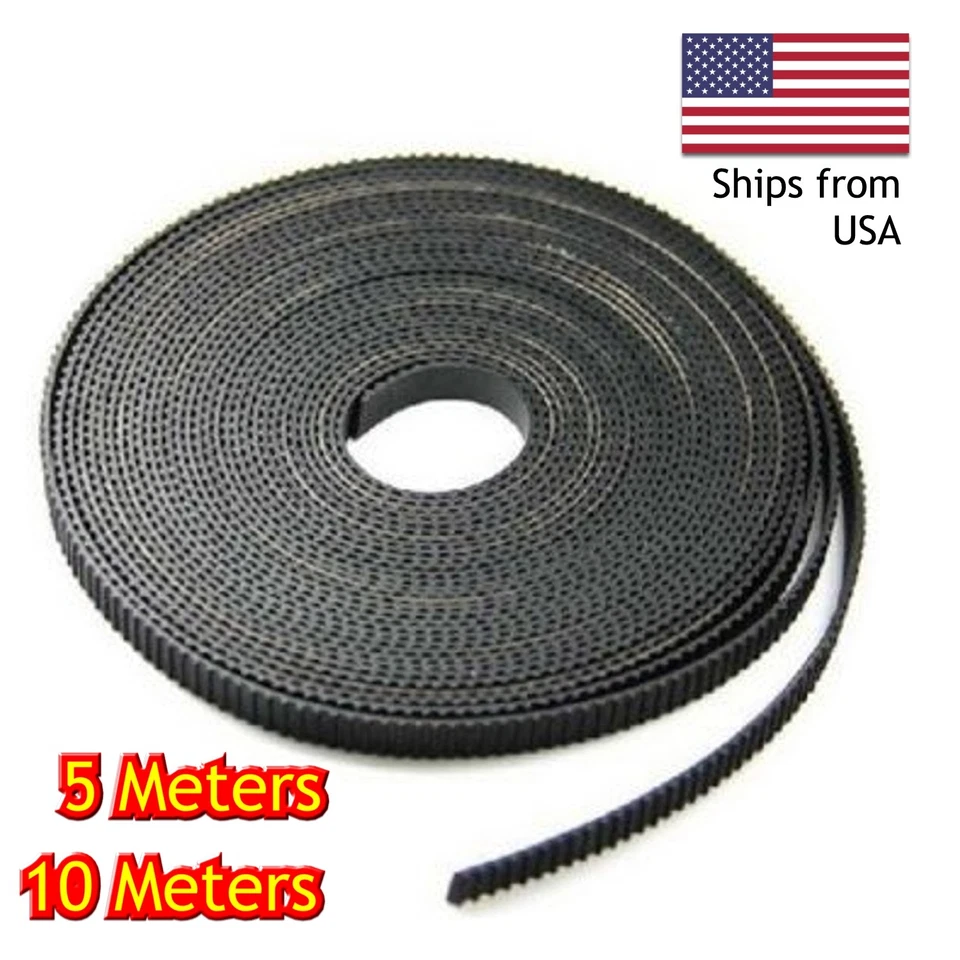 GT2 定时皮带 6 毫米 3D 打印机 RepRap Alunar Anet Creality Tronxy CNC 5 米/10 米 — 第 1/1 张图片