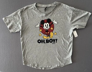 Disney Topolino Donna Oh Ragazzo! T-shirt maglietta grigia media M nuova - Foto 1 di 7