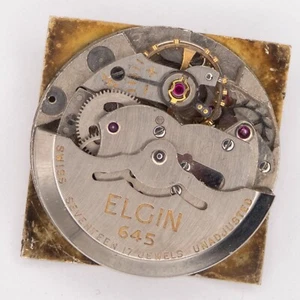Vintage Elgin Caliber 645 17-Jewel Automatic Wristwatch Movement, Parts / Repair - Picture 1 of 6