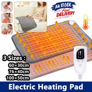 3 Sizes Electric Heat Pad Adjustable Heating Mat Warmer Blanket Back Pain Relief - Picture 1 of 16