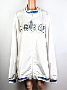 [NWT] COOGI Men's White Plus Size Zip Up Athletic/Bomber/Track Jacket size 5X - Picture 1 of 3