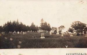 IA-Janesville, Iowa-RPPC-Vista del cementerio de la ciudad 1907 A39 - Imagen 1 de 2