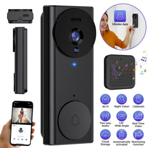 Türklingel mit Kamera HD WLAN Nachtsicht WiFi Video Funkklingel Ring Doorbell - Bild 1 von 21