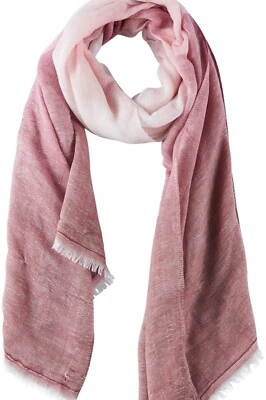 Cachecol feminino Cejon envoltório de lurex rosa roxo ombre retangular com franjas  - Imagem 1 de 4