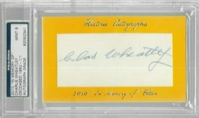 Charlie Wheatley 1912 Tigers 2010 In Memory Of autograph d.1982 1/1 PSA 9 Mint! - Image 1 of 2