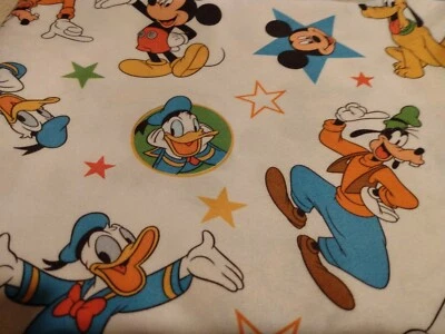 Sábana plana vintage Disney bebé/niño pequeño Mickey, Donald, Goofy, Pluto Foto 1 de 4