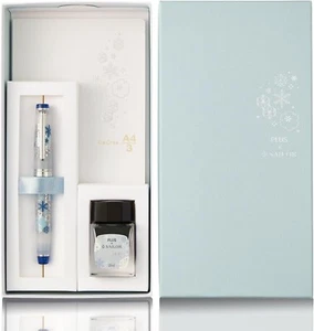 Plus x Sailor Ca.Crea Professional Gear Slim Fountain Pen The First Snow 14K MF - Picture 1 of 8