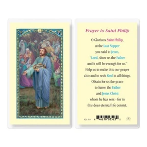 Saint Philip with Prayer to St. Philip - Laminated Holy Card E24-519 - Picture 1 of 4