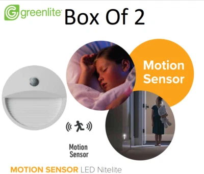 Greenlite Lámparas LED, Iluminación, Luces Nocturnas Redondas Sensores de Movimiento Caja De 2 Foto 1 de 4
