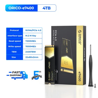 ORICO 4TB Gaming PCIe4.0 M.2 NVMe SSD PS5 7400MB/S Internal Solid State Drive - Image 1 of 4