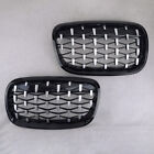 2X Front Kidney Grille Diamond Grill Fit For Bmw X5 E70 X6 E71 2007 2013