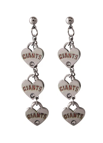 San Francisco Giants Triple Heart Post Earring Cover