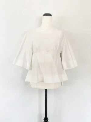 ALEXANDER WANG canvas cotton blend top US 4, XS-S / flare sleeves structure - image 1 of 4