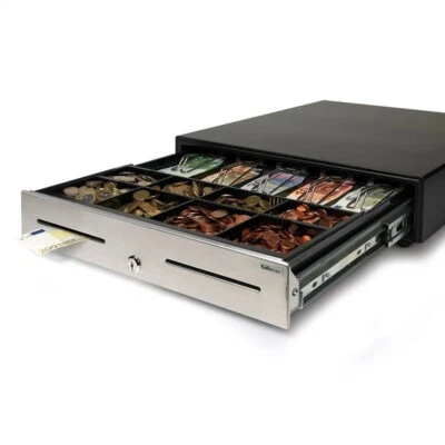 Safescan Kassenschublade 132-0427 HD-4646S schwarz silber robust Metall Kasse