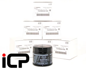 6x Genuine JDM Black Oil Filter Fits: Impreza WRX STi Legacy Forester 15208AA100 - Picture 1 of 1