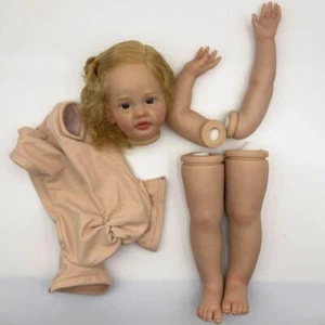 24" Unfinished Reborn Doll Kit Parts Painted Rooted Hair Doll Lifelike DIY Toys - Picture 1 of 5