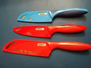 Zyliss Multi Colored Knife Set of 3 with Sheaths BS3 - Picture 1 of 5