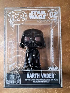 Funko Pop! Star Wars Die Cast Darth Vader #02 CHASE Funko Shop Exclusive Open - Picture 1 of 2