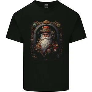 Steampunk Santa Claus Xmas Christmas Kids T-Shirt Boys Girls - Picture 1 of 3