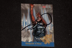 SHAQUILLE O'NEAL 1995-96 NBA HOOPS CARTA AUTOGRAFATA FIRMATA #366 MAGIC - Foto 1 di 1
