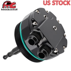 Black For BMW E36 E46 Z3 M52 M54 M56 Engines For Oil Cooler Oil Filter Cap Cover - Picture 1 of 8